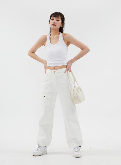 Basic Halterneck Tank Top CJj09