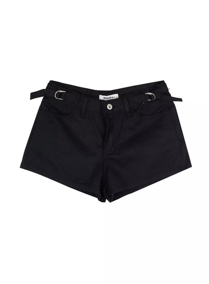 Black Cargo Pocket Shorts IU518