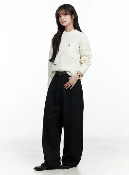 Basic Wide Leg Pants IJ529
