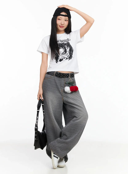 Anime Print Graphic T-Shirt CA513