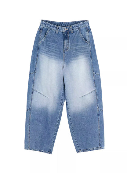 Celie Baggy Pin-Tuck Jeans CU515