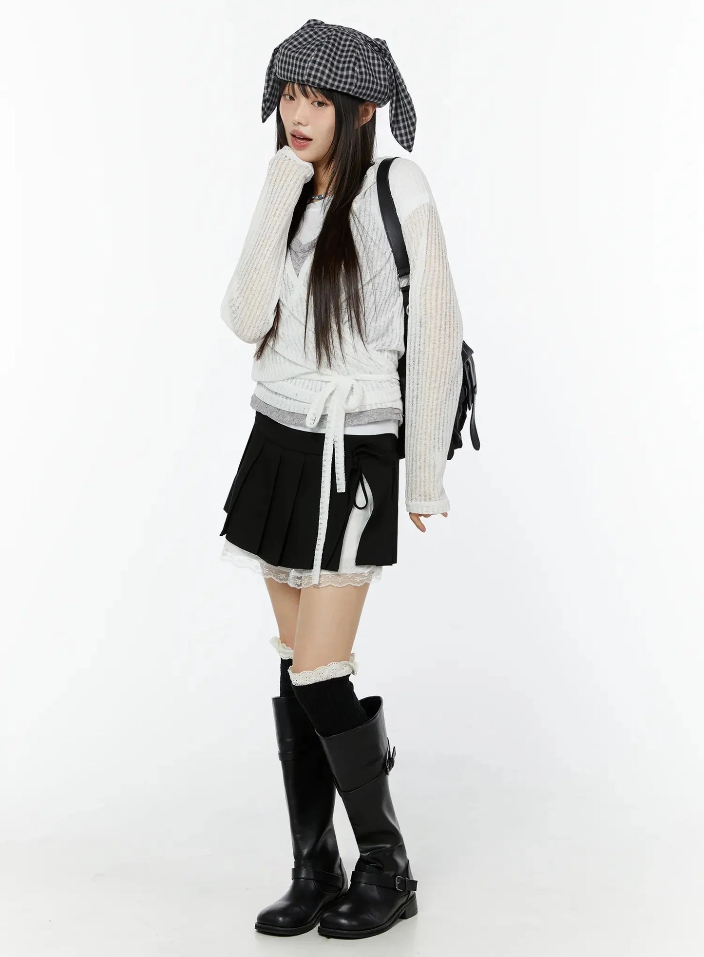 Chic Lace Wrap Hoodie Cardigan IU518