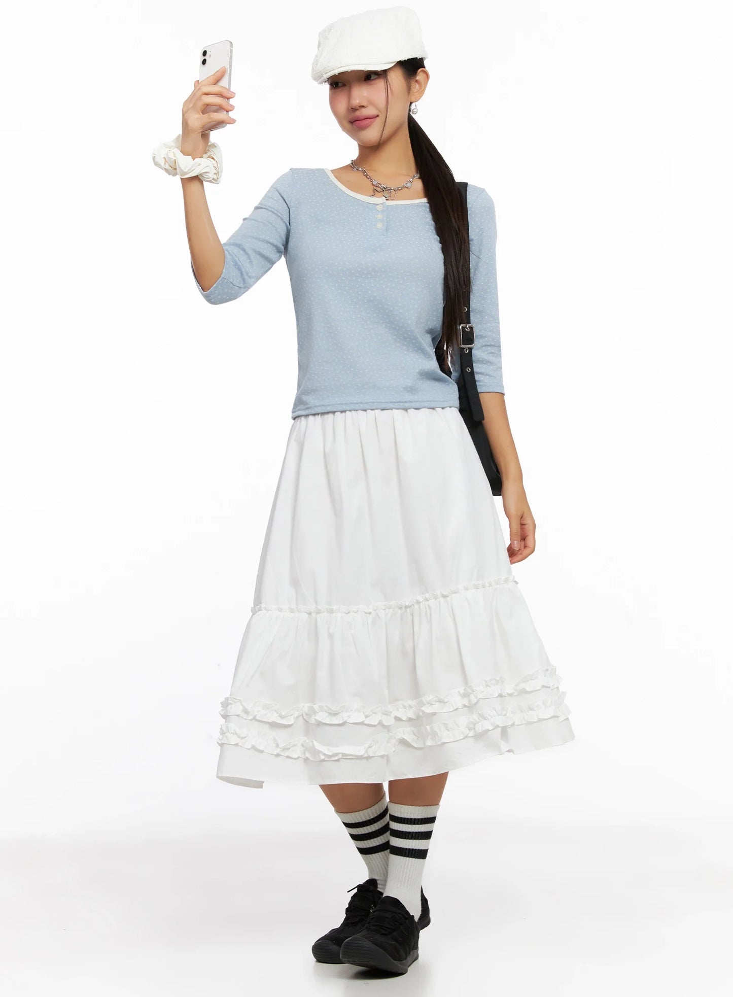 3/4 Sleeve Round Neck Tee IG527