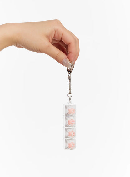 Cat Paw Print Keycap Keyring IM527