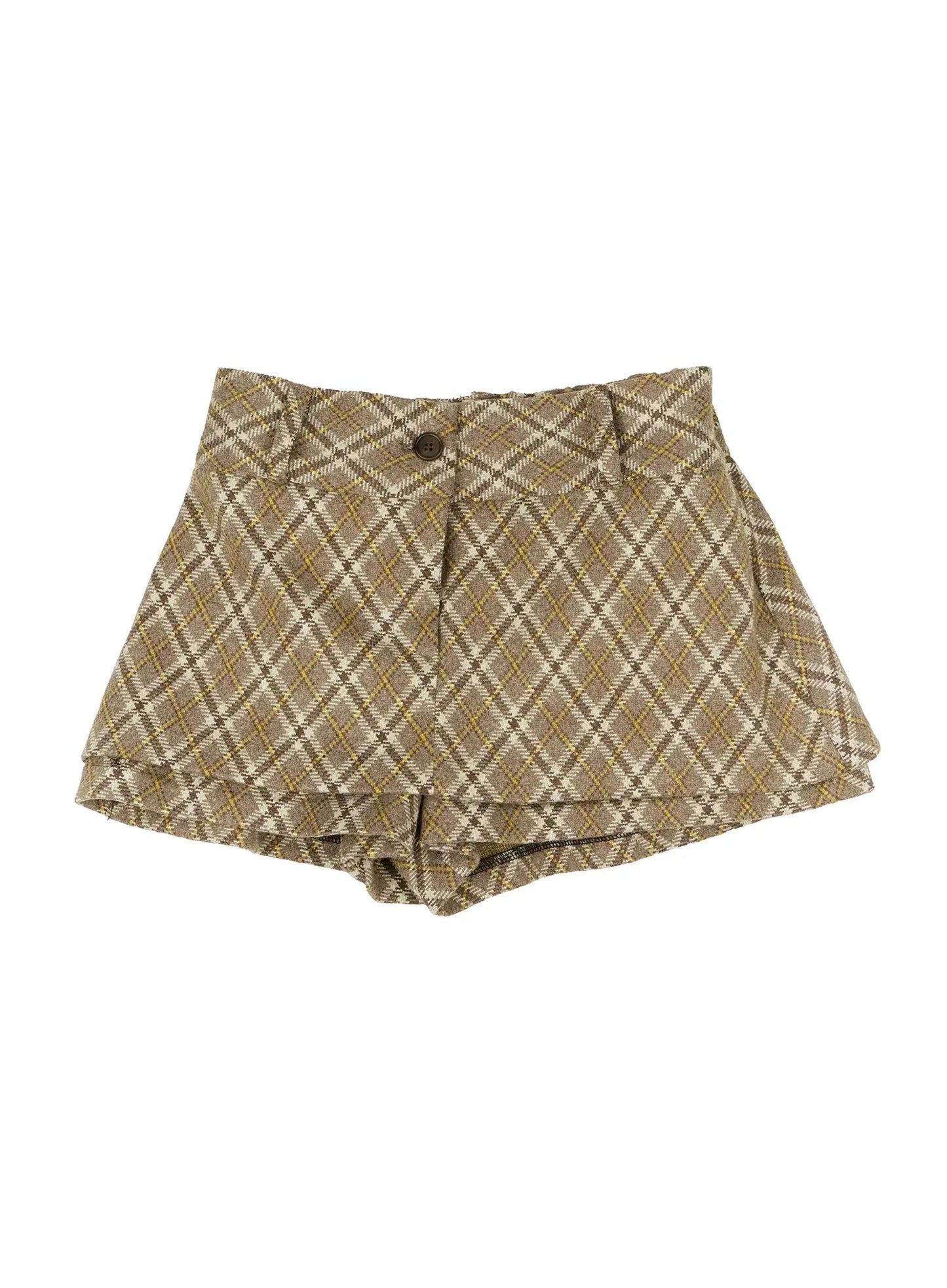 Checkered Pleats Skort IJ521