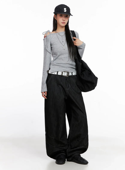 Asymmetric String Tie Top IS515
