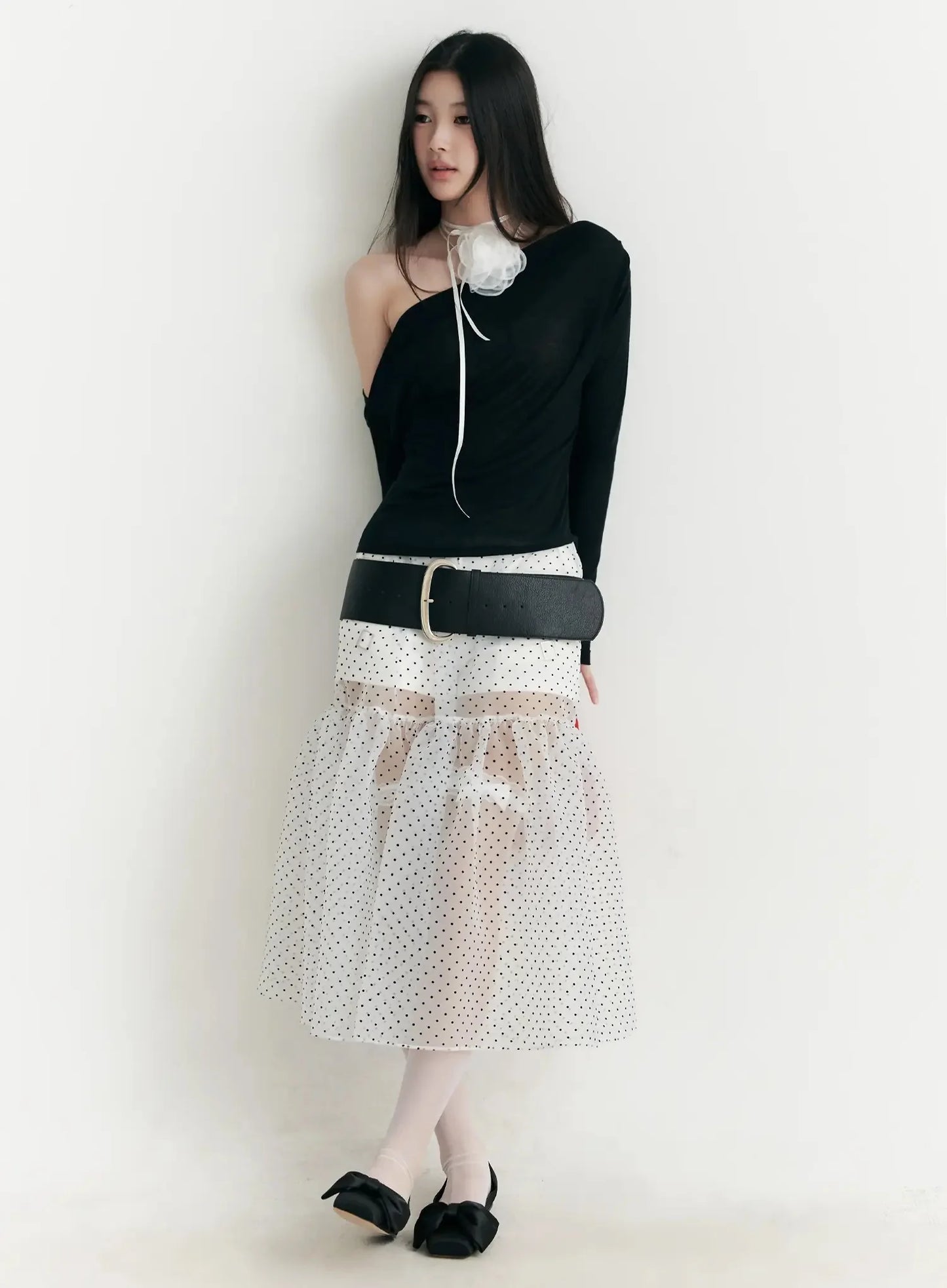 Asymmetrical Off-Shoulder Top IM504