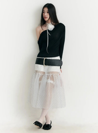 Asymmetrical Off-Shoulder Top IM504