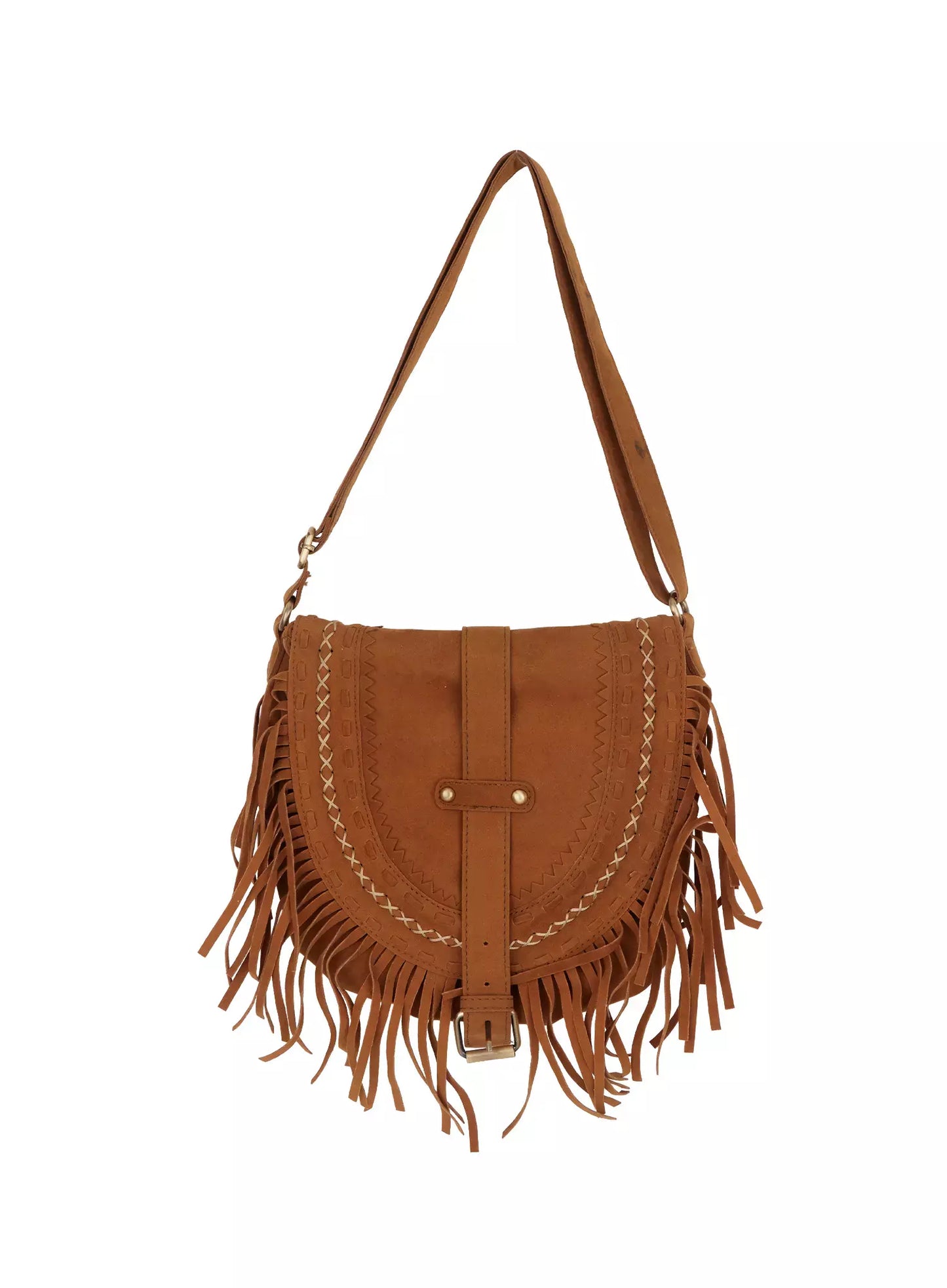 Bohemian Suede Fringe Shoulder Bag IM530