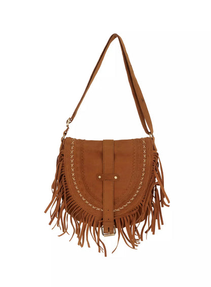 Bohemian Suede Fringe Shoulder Bag IM530