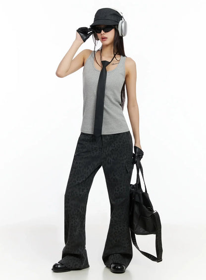Casual Round Neck Tank Top IA508