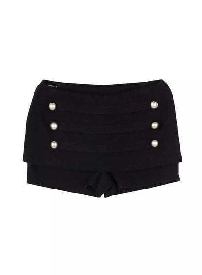 Button Accent Mini Shorts IU512