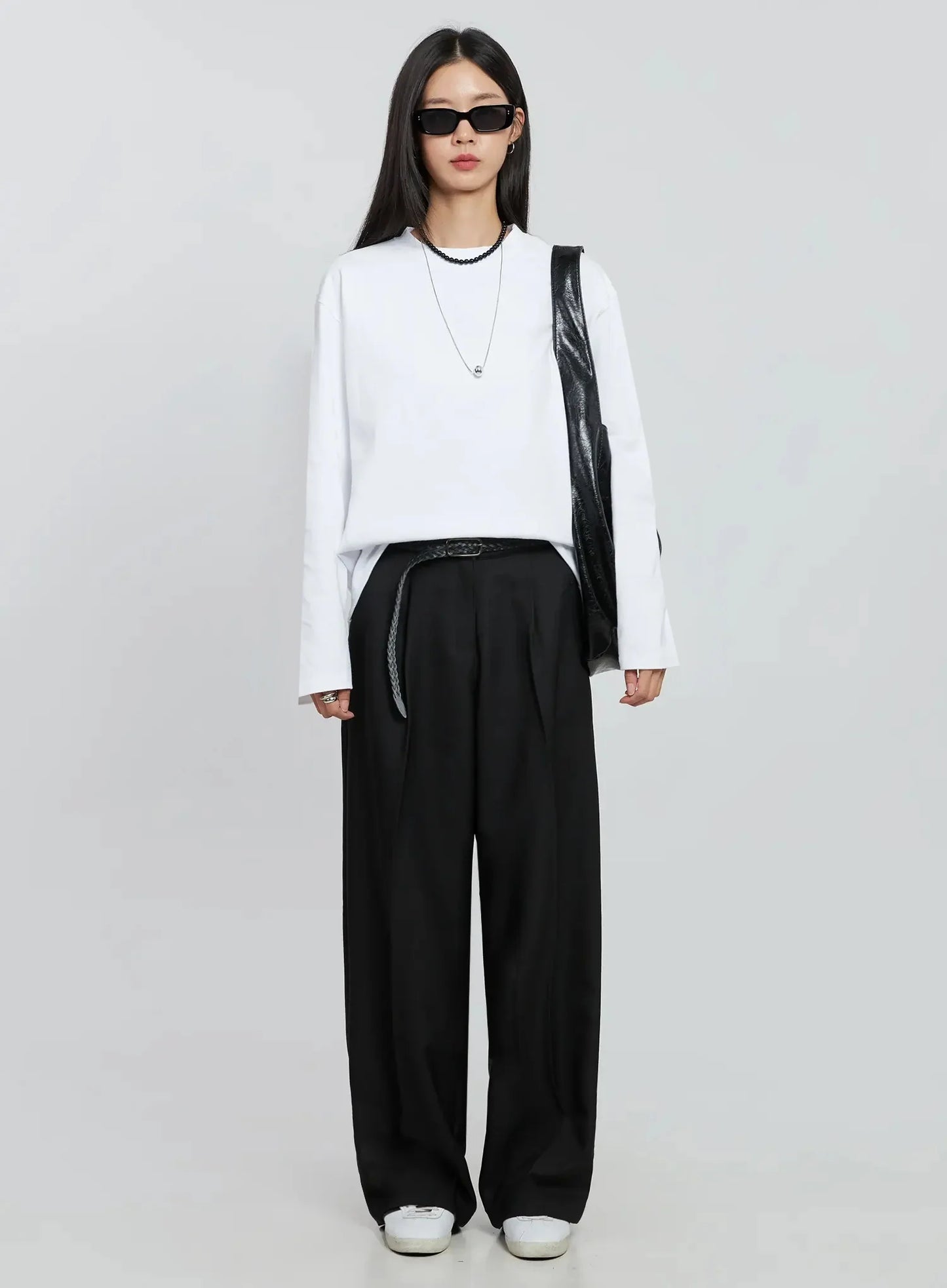 Casual Long Sleeve Oversized Tee IN507