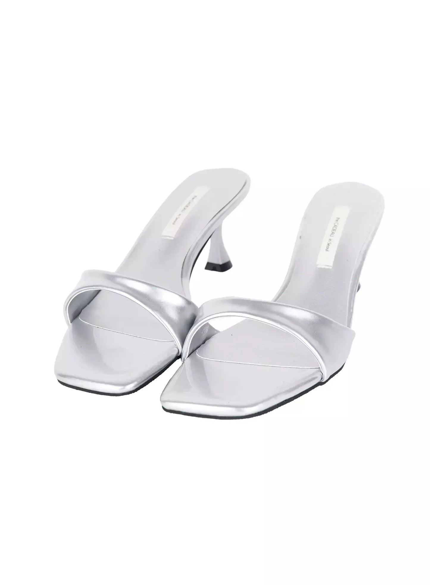 Chic Metallic Mule Sandals IU518