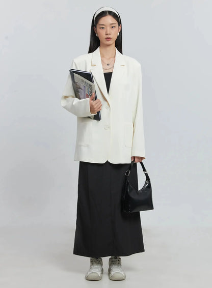 Classic Oversized Blazer (Black) IU512