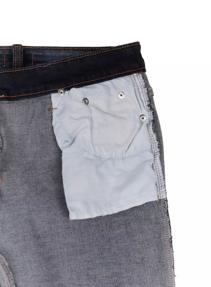 Aliyah Mid-Rise Hip Pad Flared Jeans IG528
