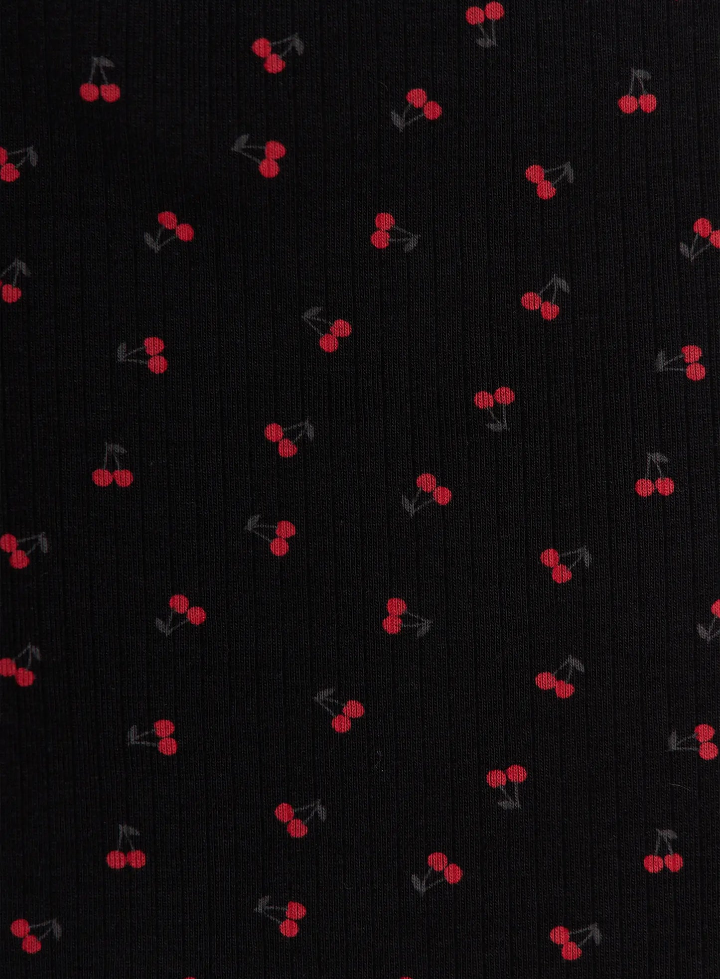 Cherry Print Sweetheart Neckline Tee IU505