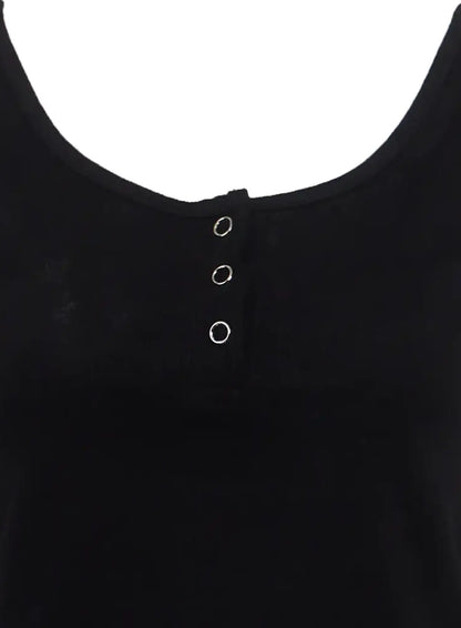 Buttoned Sleeveless Top IC503