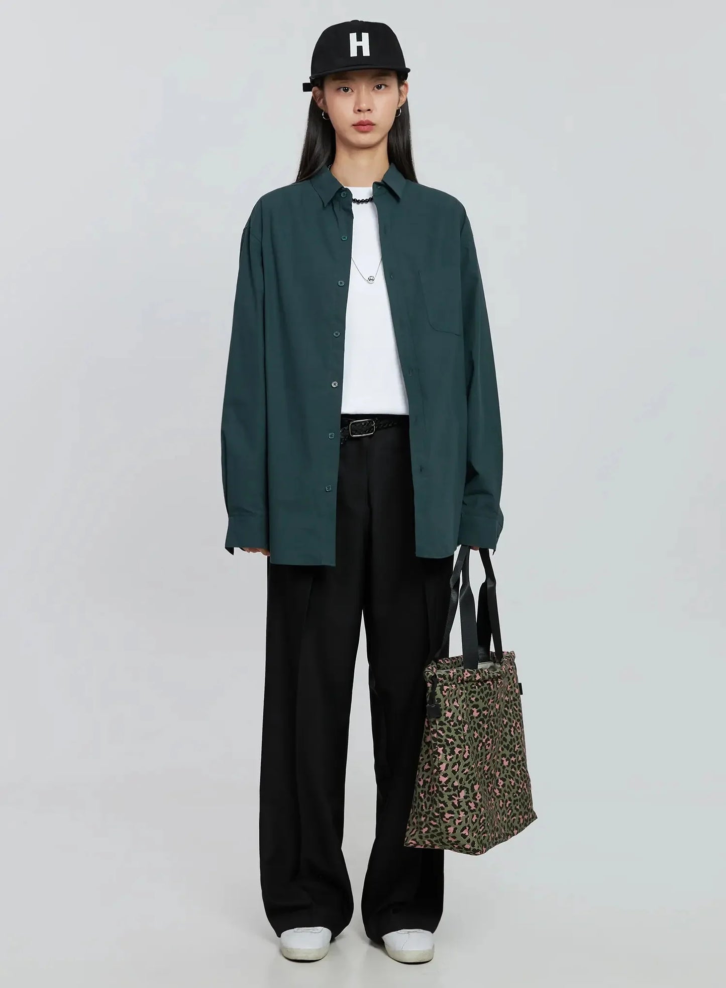 Casual Long Sleeve Oversized Tee IN507