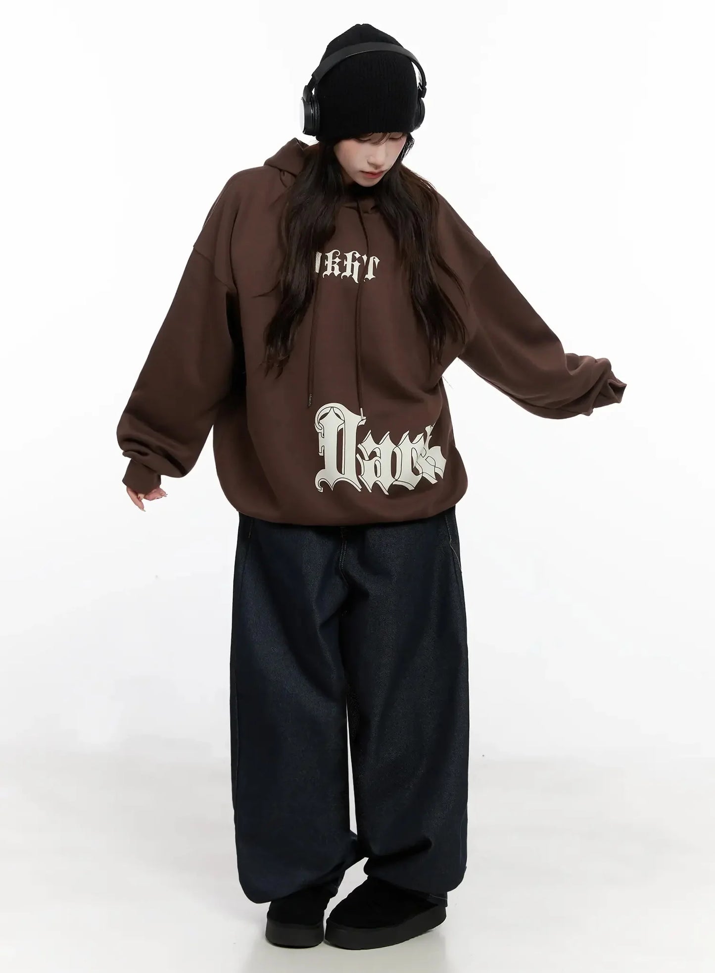 Bold Graphic Oversized Hoodie IN503