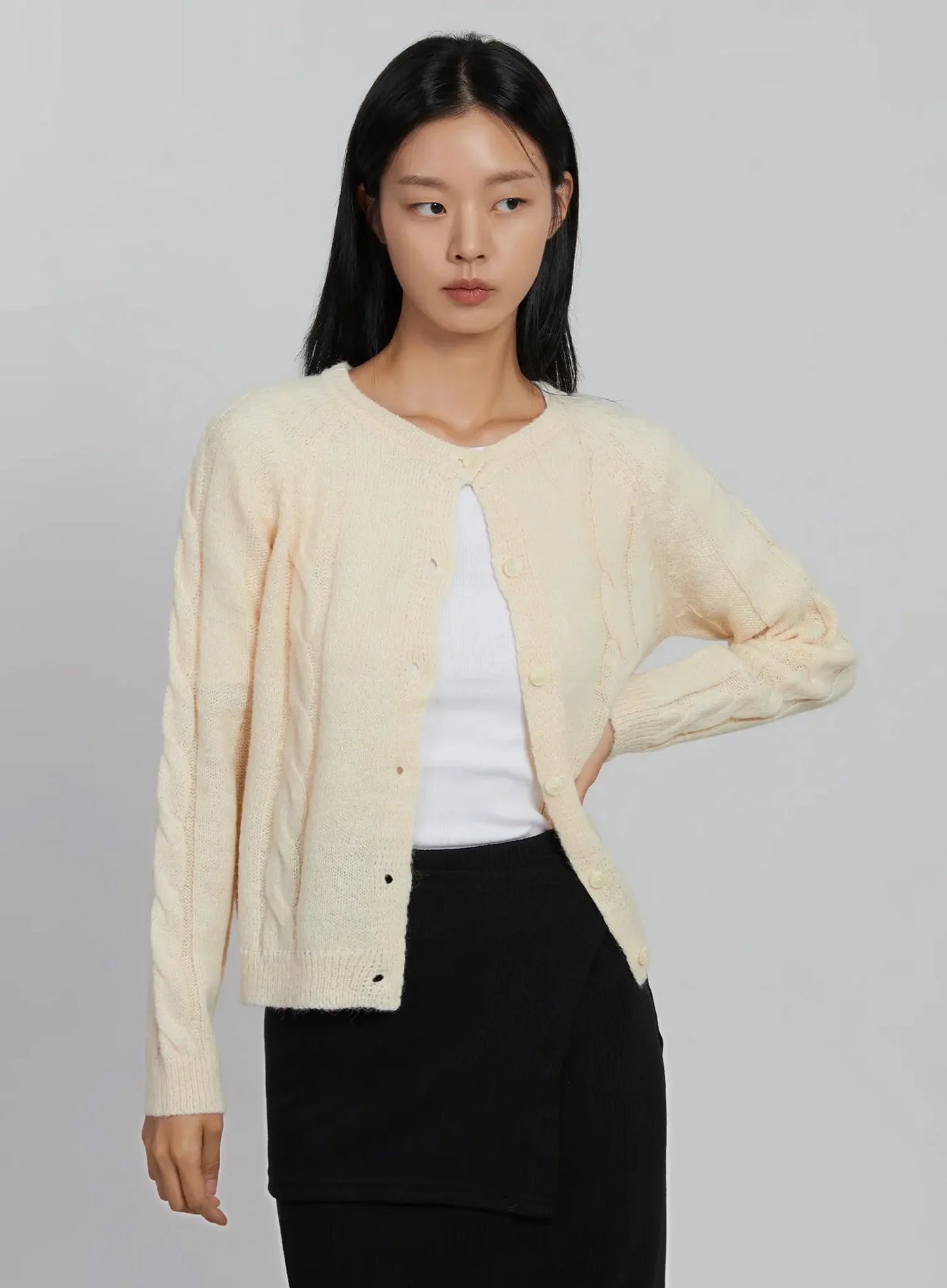 Cable Knit Cardigan ID516