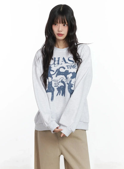 Chase Time Graphic Sweatshirt F516