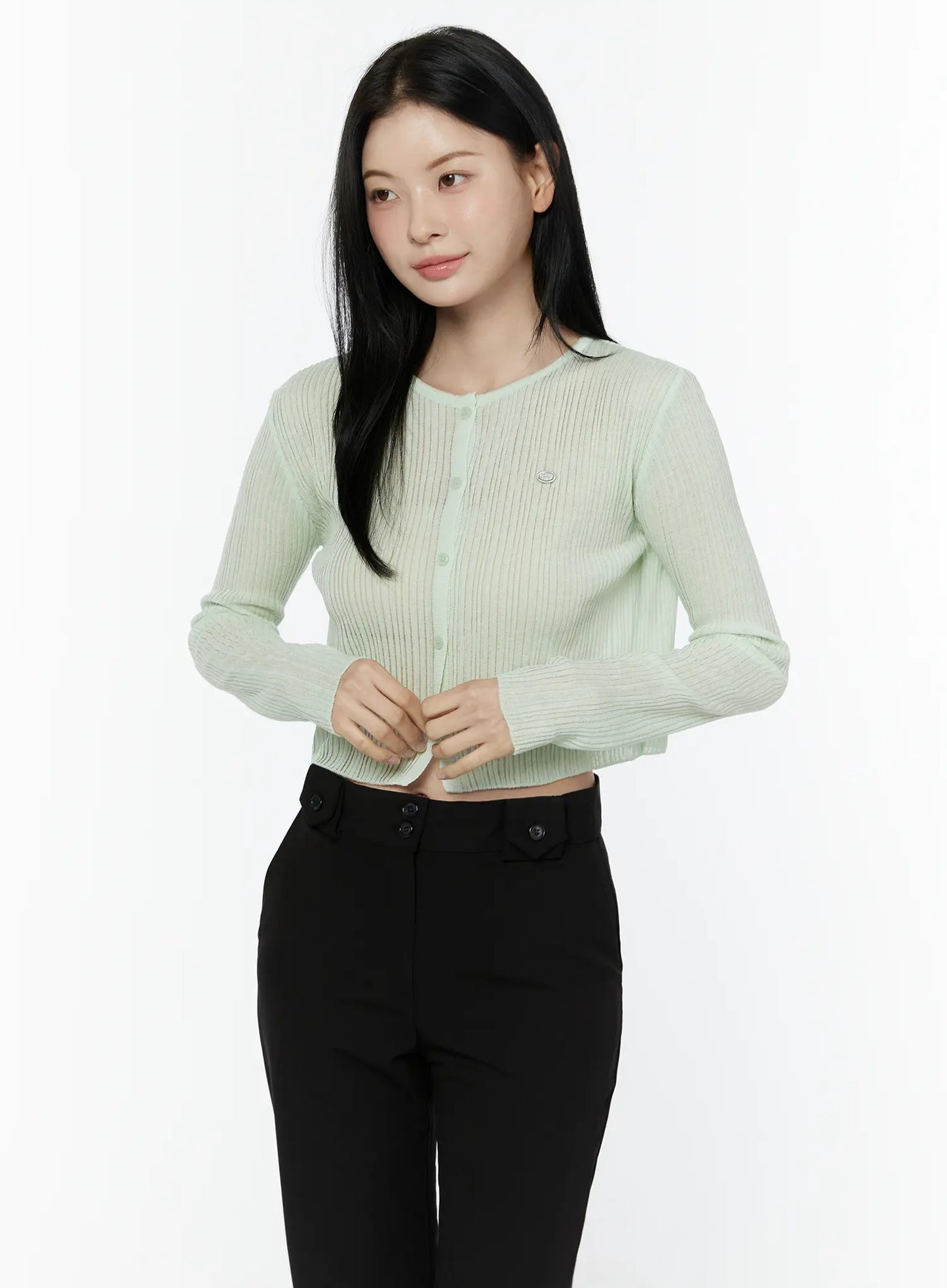 Basic Cropped Cardigan IU505