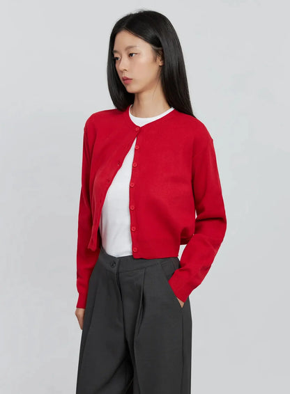 Casual Button-Up Cardigan IN507