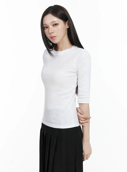 Basic Mid-Length Long Sleeve Top IF502