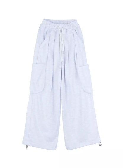 Casual Wide-Leg Cargo Sweatpants IL531