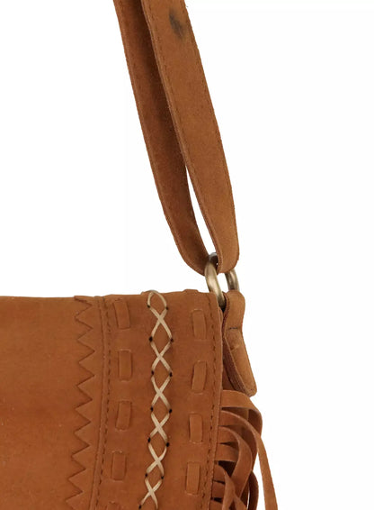 Bohemian Suede Fringe Shoulder Bag IM530