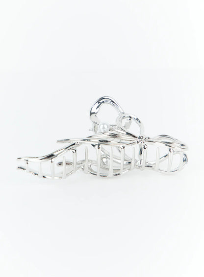 Bow Pearl Detail Claw Clip IY511