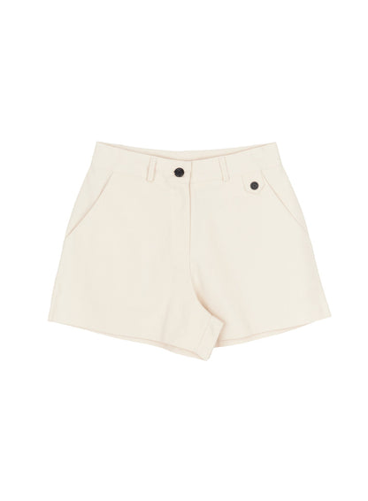 Button Detail Cotton Shorts IM524