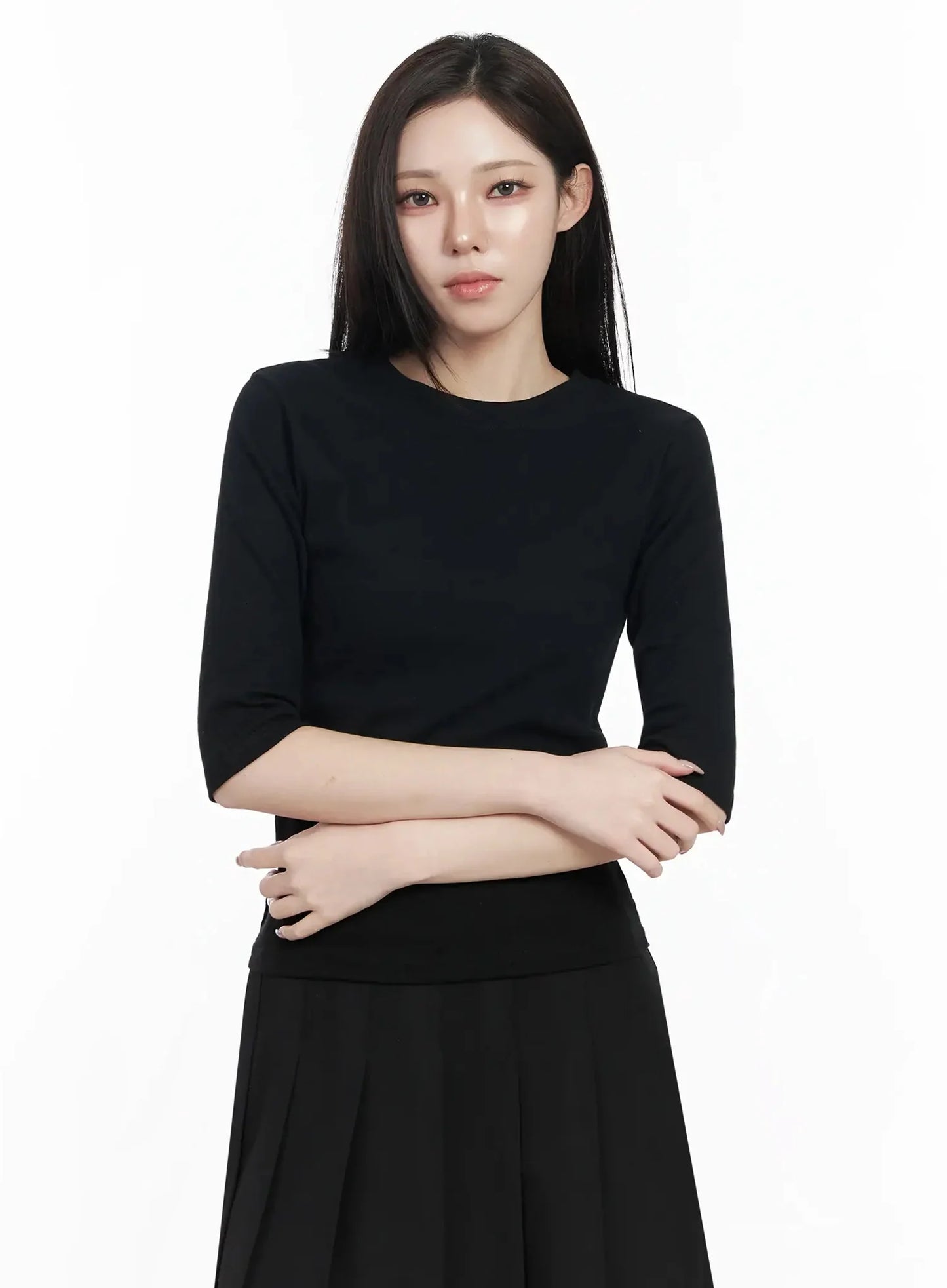 Basic Mid-Length Long Sleeve Top IF502