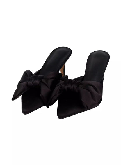 Big Bow Mule Stiletto Pumps IM506