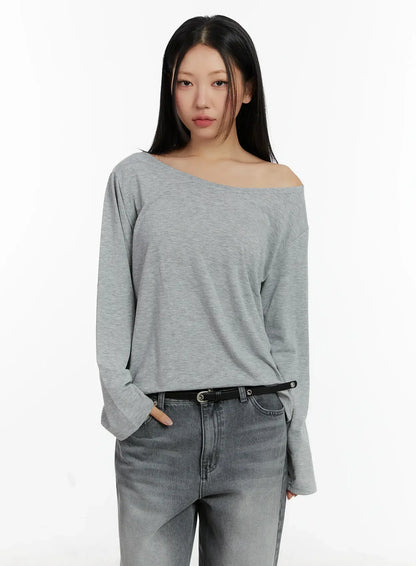 Casual Fleece Loose Fit Long Sleeve Tee ID526