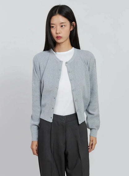 Casual Button-Up Cardigan IN507