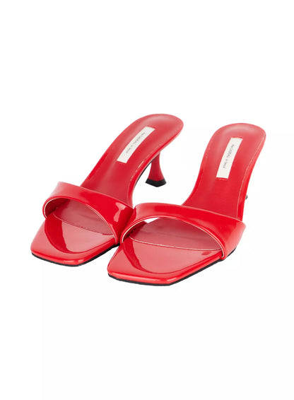 Chic Metallic Mule Sandals IU518