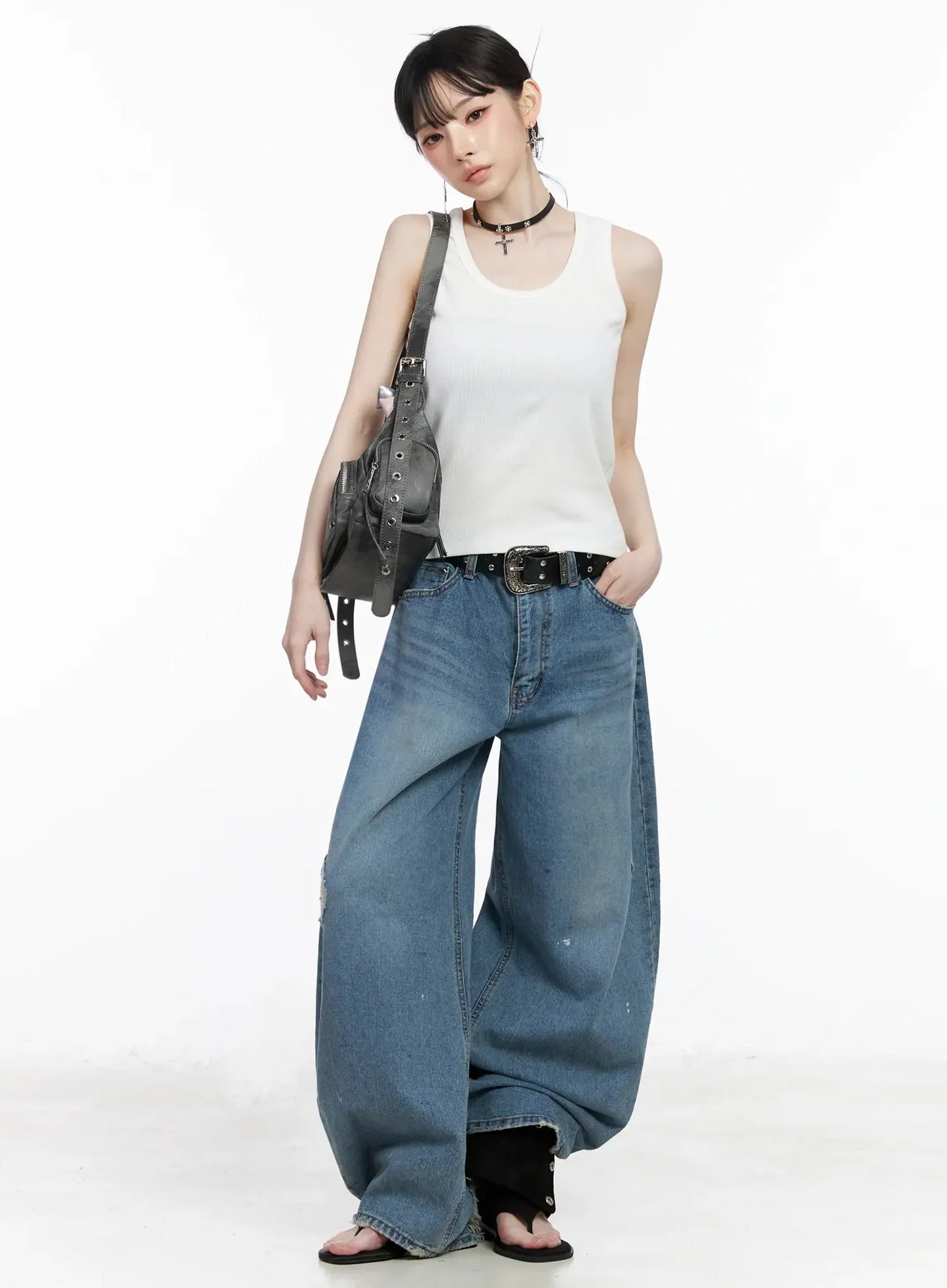 Casual Knit Loose-Fit Tank Top IY515
