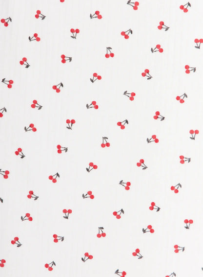 Cherry Print Sweetheart Neckline Tee IU505