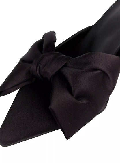 Big Bow Mule Stiletto Pumps IM506