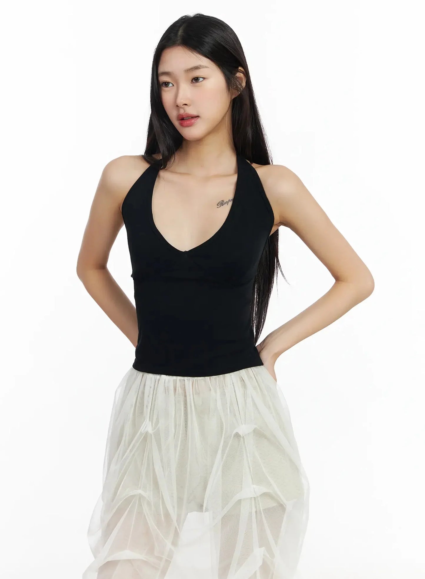 Chic Mesh Halter Neck Top IM530