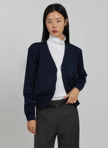 Classic V-Neck Cardigan IJ508