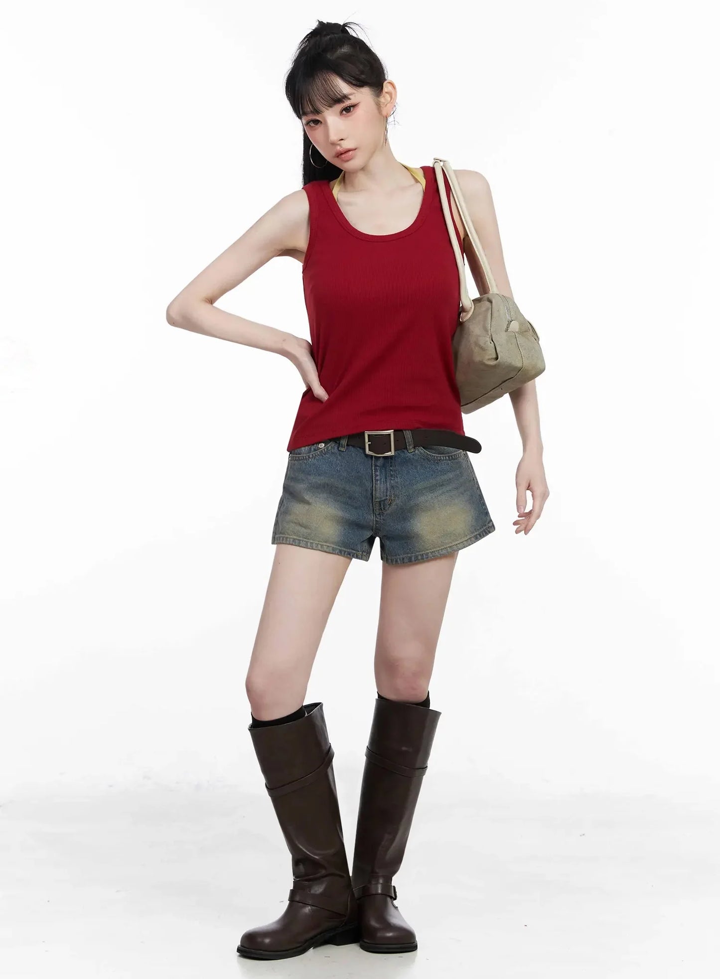 Casual Knit Loose-Fit Tank Top IY515