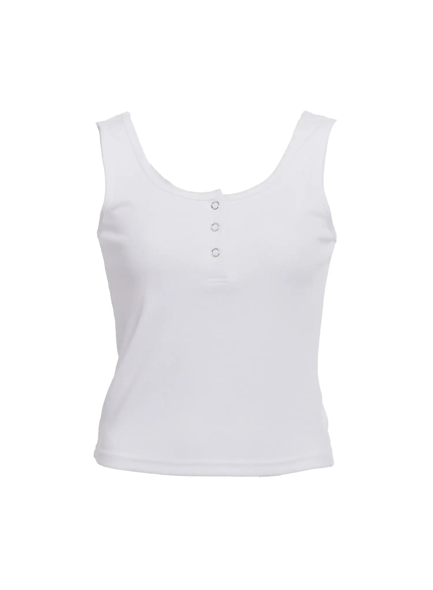 Buttoned Sleeveless Top IC503