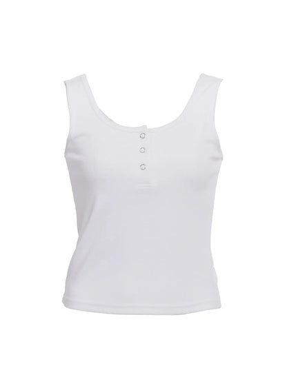 Buttoned Sleeveless Top IC503