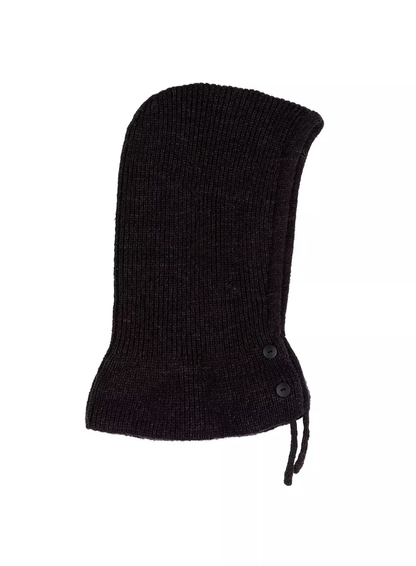 Buttoned Knit Hood Hat IN528