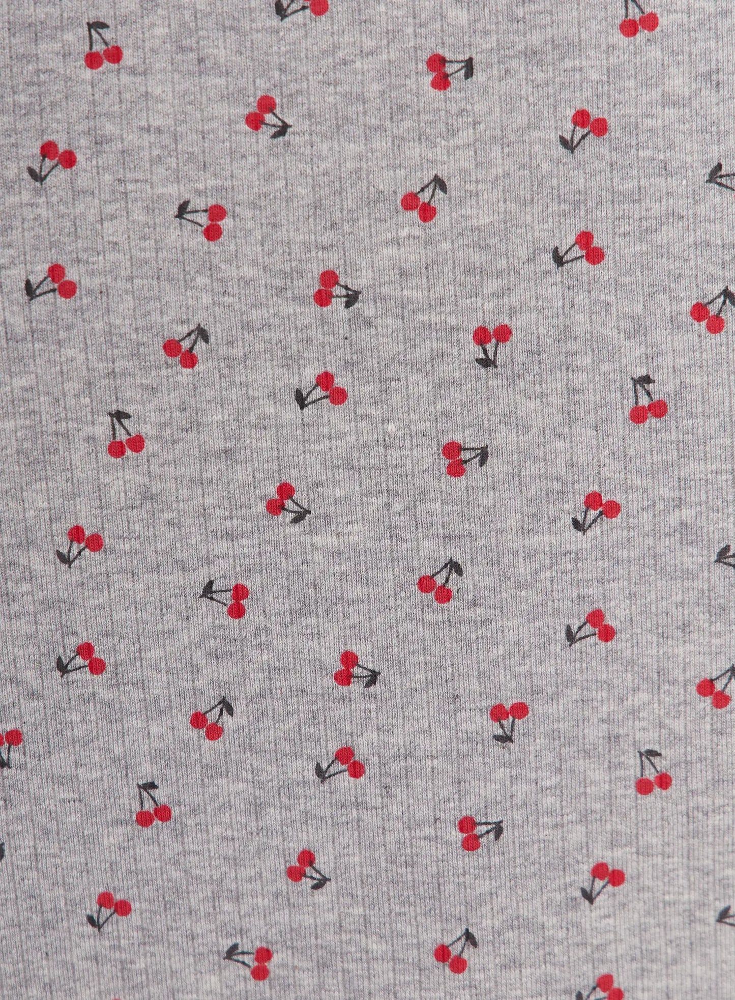 Cherry Print Sweetheart Neckline Tee IU505