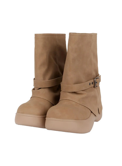 Chunky Platform Mid-Calf Boots IM503