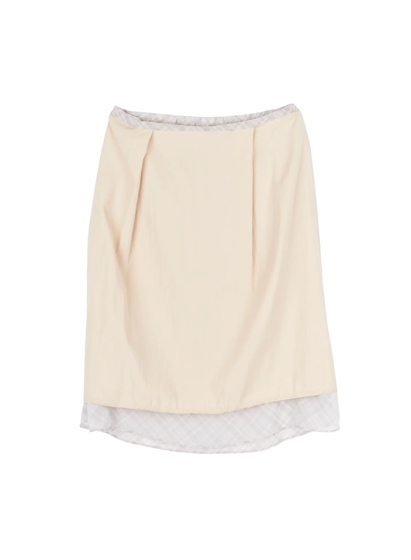 Chiffon Flare Plaid Midi Skirt IY507